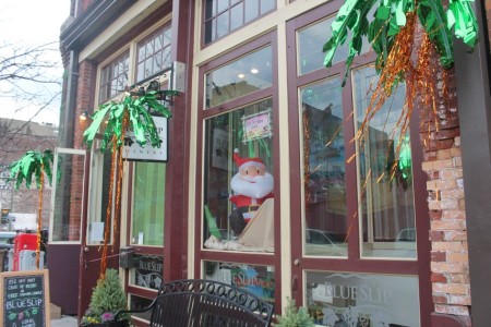 Christmas Window Displays, Blue Slip Winery, Jackson Avenue, Knoxville, December 2012