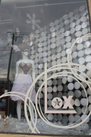Christmas Window Displays, Lox, Old City, Knoxville, December 2012