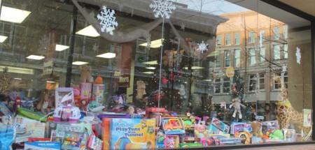 Christmas Window Displays, TVA Credit Union, Wall Avenue, Knoxville, December 2012