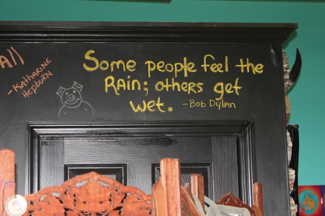 Dylan Quote inside Rococo, Knoxville, Fall 2012