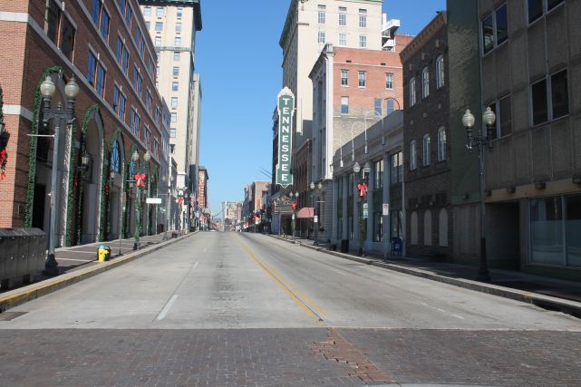 Gay Street, Knoxville, Thanksgiving Day 2012