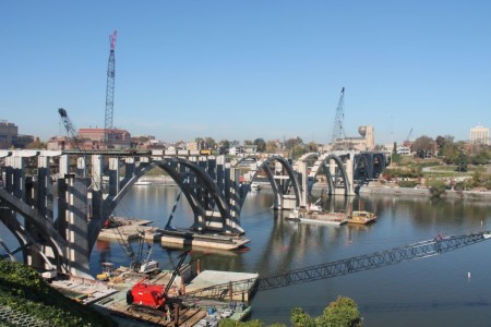 Henley Street Bridge Construction, Knoxville, October 2012