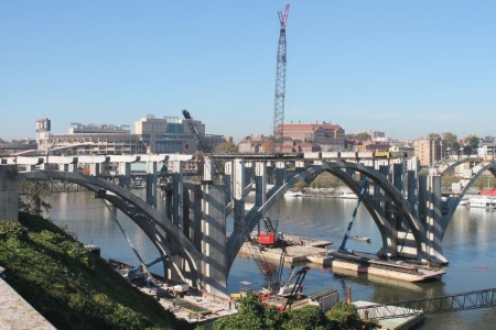 Henley Street Bridge Construction, Knoxville, October 2012