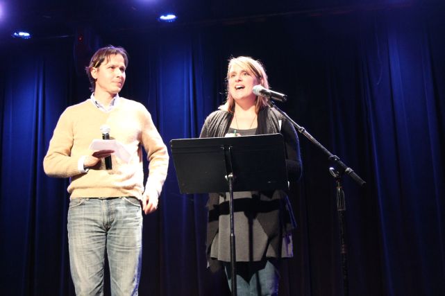 Hosts for the Evening, Pecha Kucha Six, Square Room, Knoxville, January 2013