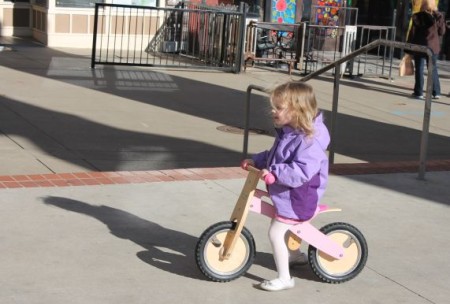Urban Girl Takes a Winter Ride, Market Square, Knoxville, February 2013