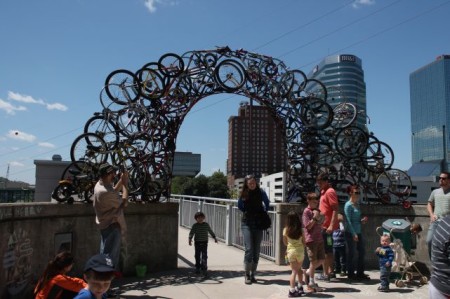 Bicycle Sculpture at Outdoor Knoxville, April 2013
