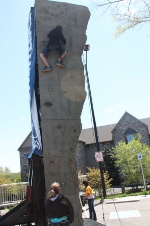 Climbing at Outdoor Knoxfest, April 2013