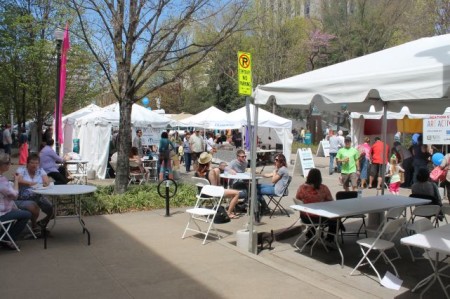 Food at Market Square  Art Fair, Dogwood Arts Festival, Knoxville, April 2013