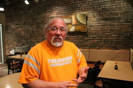 Owner Willy Rosenberg, Shonos in City, Market Square, Knoxville, April 2013