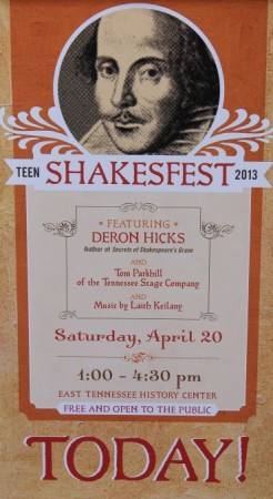 Shakesfest, Knoxville, East Tennessee History Center, Knoxville, April 2013
