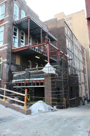 Construction on the Rear of the Rebori Building, Knoxville, May 2013