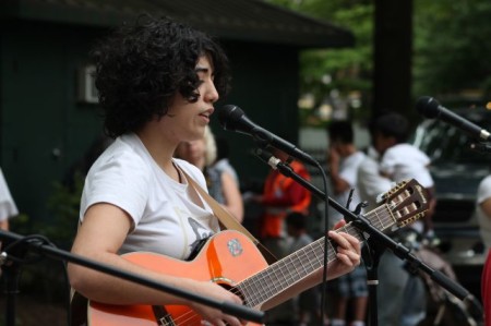Kukuly performs at Pro-Immigration Reform Rally and March, Krutch Park, Knoxville, April 2013