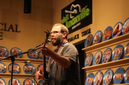 Sean McCollough performs his Kidstuff at the Knoxville Visitor's Center, May 2013