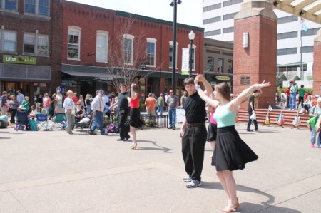 UT Ballroom Dancers, Market Square, Knoxville, April 2013