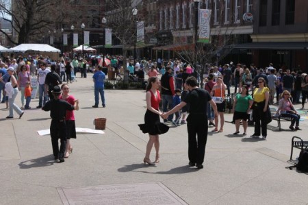 UT Ballroom Dancers, Market Square, Knoxville, April 2013