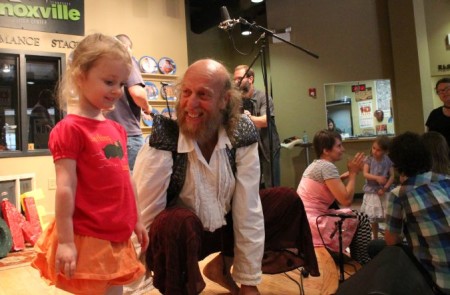 Urban Girl and Jake Weinstein of One World Circus, Knoxville Visitor’s Center, May 2013