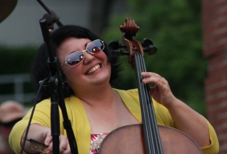 Alexia Pantanizopoulos of Norwegian Wood, Bob Dylan Birthday Bash, Market Square, Knoxville, June 2013