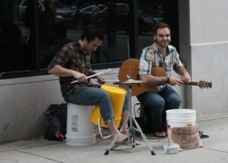 Buskers on Union Avenue, Knoxville, Spring 2013