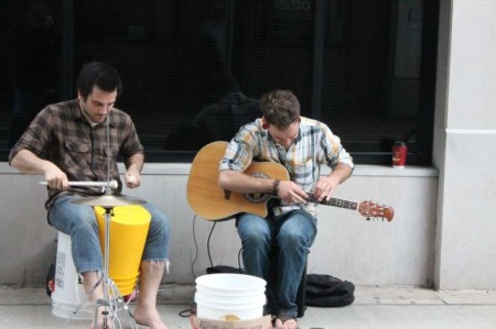 Buskers on Union Avenue, Knoxville, Spring 2013