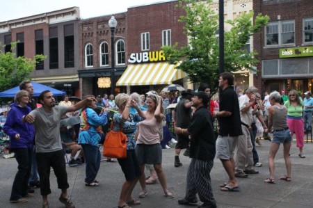 Dancers at the Bob Dylan Birthday Bash, Market Square, Knoxville, June 2013