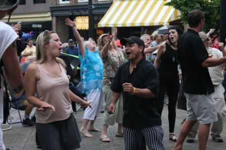 Dancers at the Bob Dylan Birthday , Market Square, Knoxville, June 2013