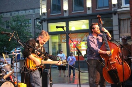 Greg Horne with Daniel Kimbro, Bob Dylan Birthday Bash, Market Square, Knoxville, June 2013