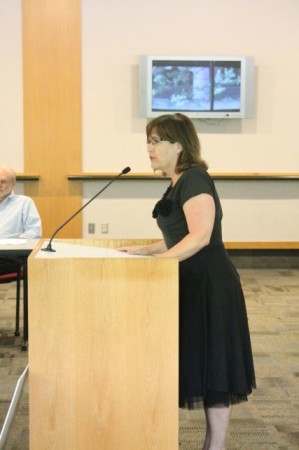 Kim Trent addresses the Downtown Design Review Board, Knoxville, June 2013