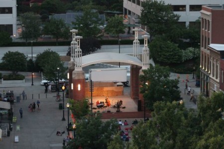 Market Square at Dusk from the Arnstein Building, Seventh Floor, Knoxville, June 2013