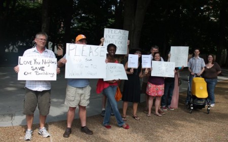 Protest in front of St. John's Episcopal Church, Knoxville, June 16, 2013