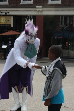 Purple Man Busker, Market Square, Knoxville, Spring 2013