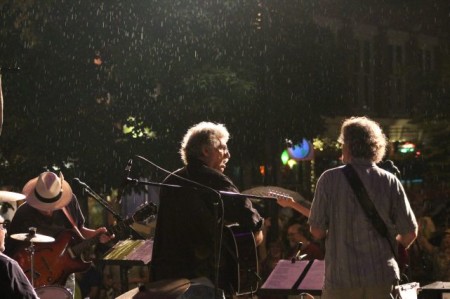 Rains fall with the Lonesome Coyotes, Bob Dylan Birthday Bash, Market Square, Knoxville, June 2013
