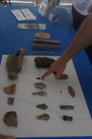 Artifacts found at other TVA Excavations, Knoxville, July 2013