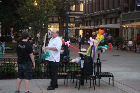 Balloon Animals on Market Square on a Wednesday Night, Knoxville, July 2013
