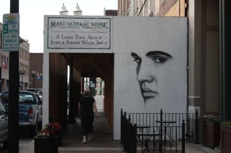 Elvis Mural on Gay Street, Knoxville, Summer 2013