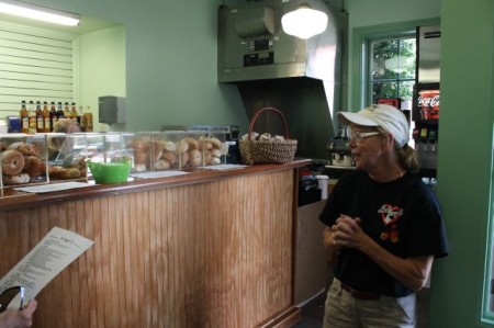 Owner Donna Sullivan, Hot Bagel Company, Market Street and Cumberland, Knoxville, July 2013