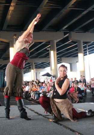 Laura Burgamy and Maria McGuire Dancing at the Steampunk Carnivale, Knoxville, June 2013