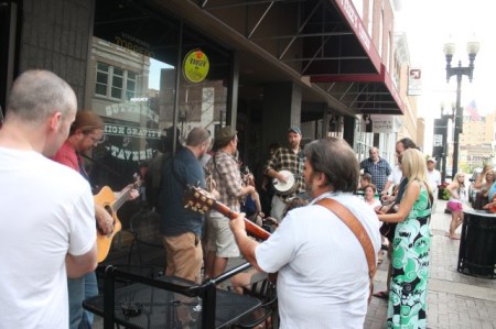 Monday Night Jam Outside Suttree's, Gay Street, Knoxville, Summer 2013