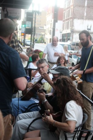 Monday Night Jam Outside Suttree's, Gay Street, Knoxville, Summer 2013