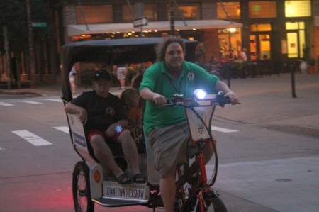 Family in a Rickshaw on a Wednesday Night, Knoxville, July 2013
