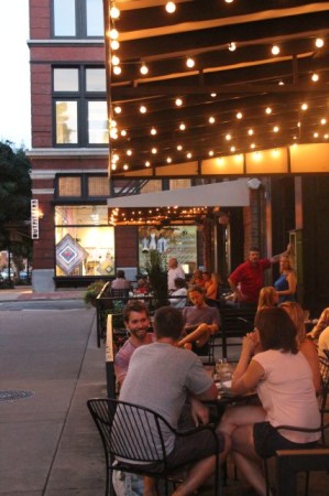 Patios at Shonos in City and Tupelo Honey on a Wednesday Night, Market Square, Knoxville, July 2013