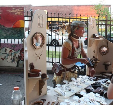 Vendor at the Steampunk Carnivale, Knoxville, June 2013