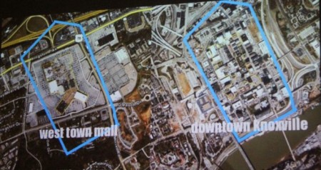 West Town Mall vs. Downtown Knoxville Comparison, Pecha Kucha, Knoxville, July 2013