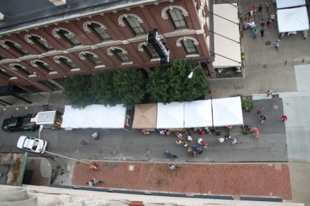 Aerial View of the Market Square Farmers' Market, Knoxville, Summer 2013