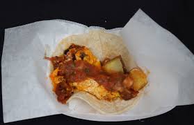 Breakfast taco from a Knoxville Food truck