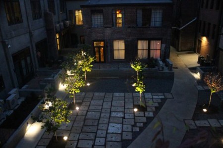 Courtyard of the Armature Building at Night, Knoxville, September 2013