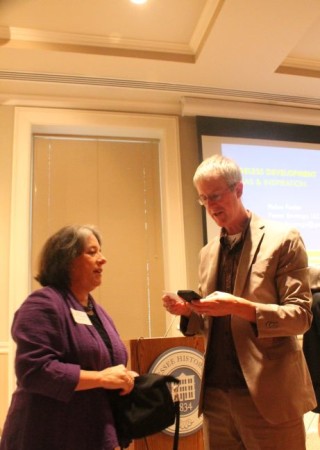 Jeff Speck and Mayor Rogero at the Ageless Downtowns Symposium, East TN History Center, Knoxville, September 2013