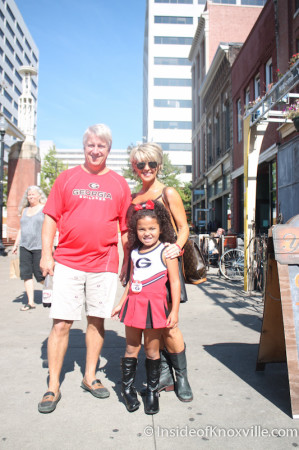 Georgia Fans, Market Square, Knoxville, October 2013