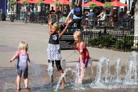 Children Playing in the Market Square Fountain, Knoxville, October 2013
