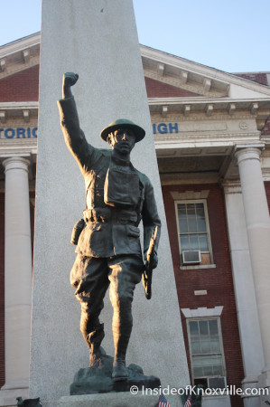 Doughboy, Knoxville High School, Fifth Avenue, Knoxville, October 2013