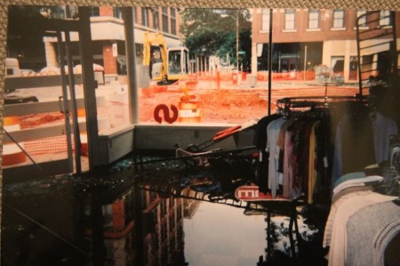 Reruns Boutique on Market Square, Flooded 2002